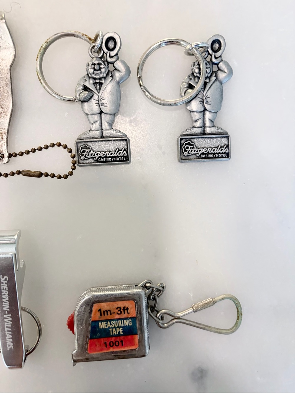Lot of 14 Vintage Casino Hotel Advertising Keychains Fitzgeralds Reno Nevada
